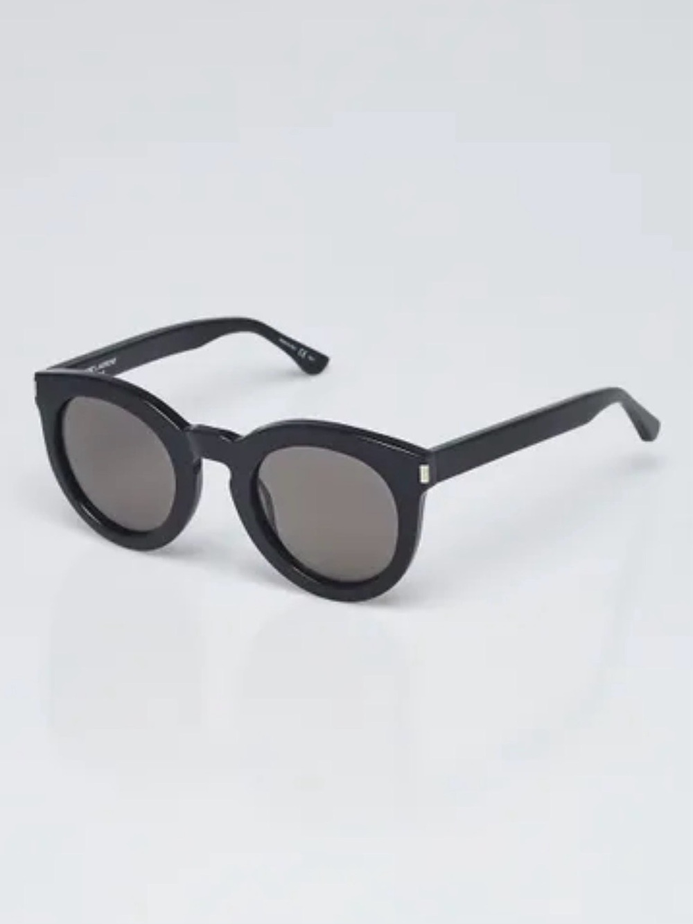 Yves Saint Laurent Black Paris Acetate Round Lenses Sunglasses SL102